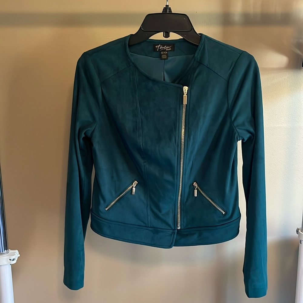 Thalia Sodi Green Suede Jacket